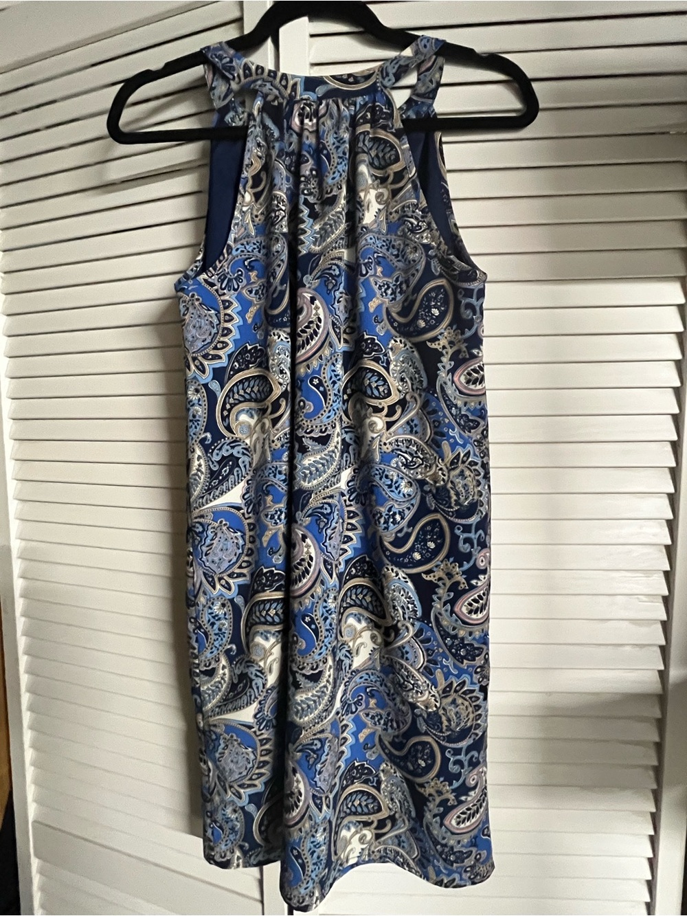 Blue Paisley Shift Dress